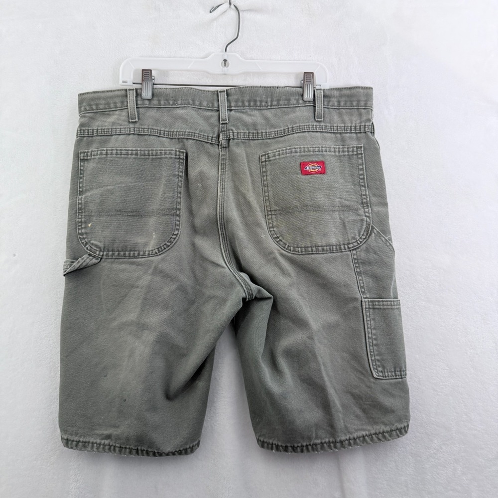 Dickies Shorts Mens 38 Green Canvas Carpenter Relaxed
